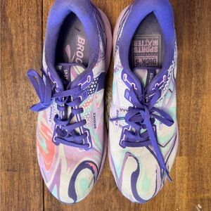 Brooks Pastel Purple and Green Running Shoes